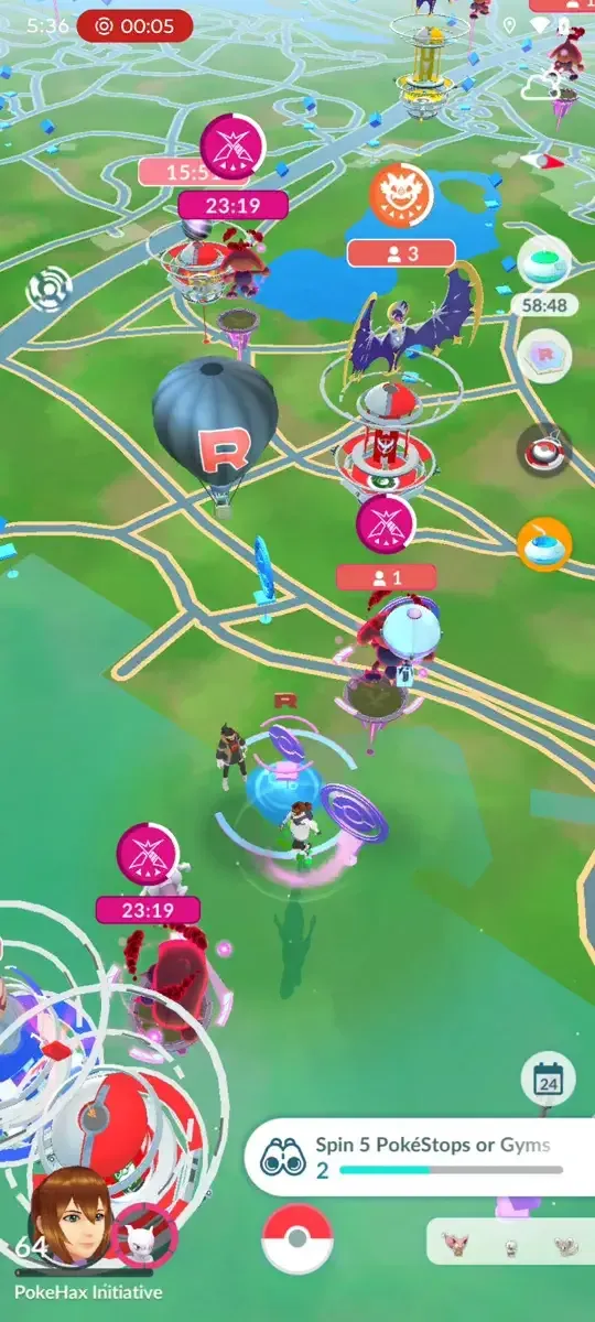 Ultimate Catch running inside Pokémon GO